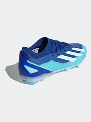 adidas Blue/White X Crazyfast.3 Firm Ground Football Boots - Image 6 of 12