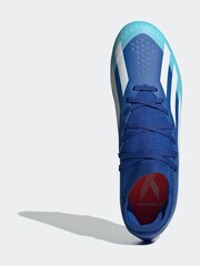 adidas Blue/White X Crazyfast.3 Firm Ground Football Boots - Image 9 of 12