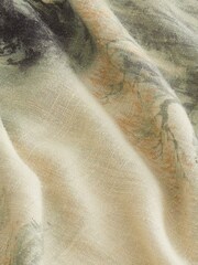 Brown Scenic Print Linen Blend V-Neck Midi Dress - Image 7 of 7