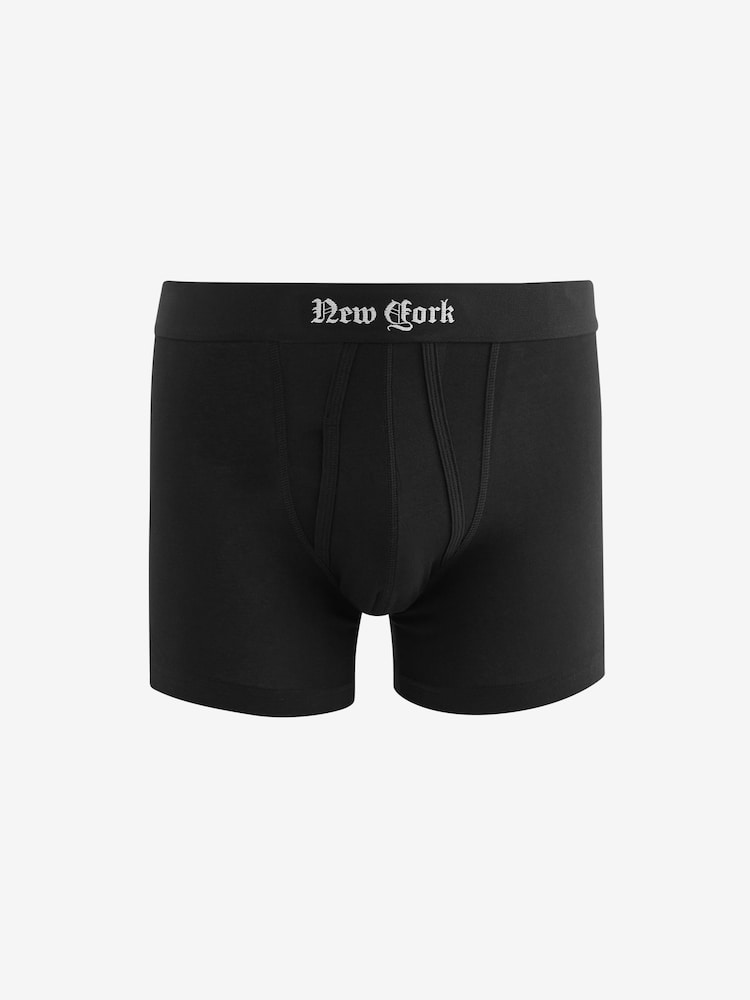 Black City Names Waistband 4 pack A-Front Boxers - Image 3 of 7
