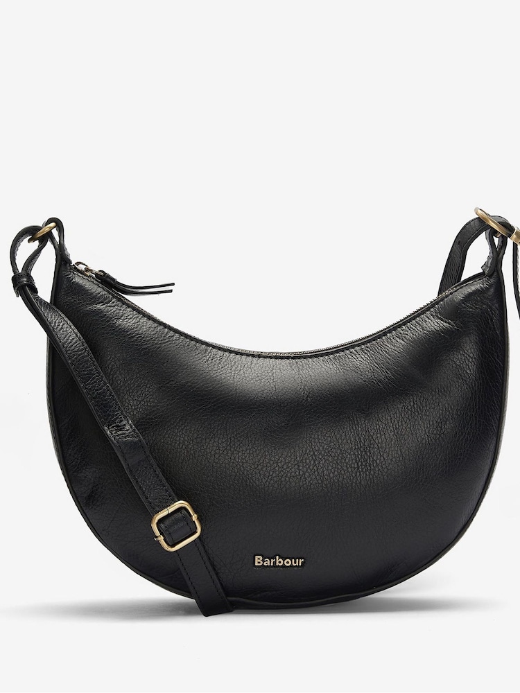 Barbour® Black Laire Leather Sling Shoulder Bag - Image 1 of 7