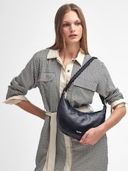 Barbour® Black Laire Leather Sling Shoulder Bag - Image 6 of 7