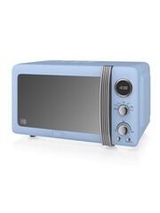 Swan Blue 800W Retro Digital Microwave - Image 1 of 1