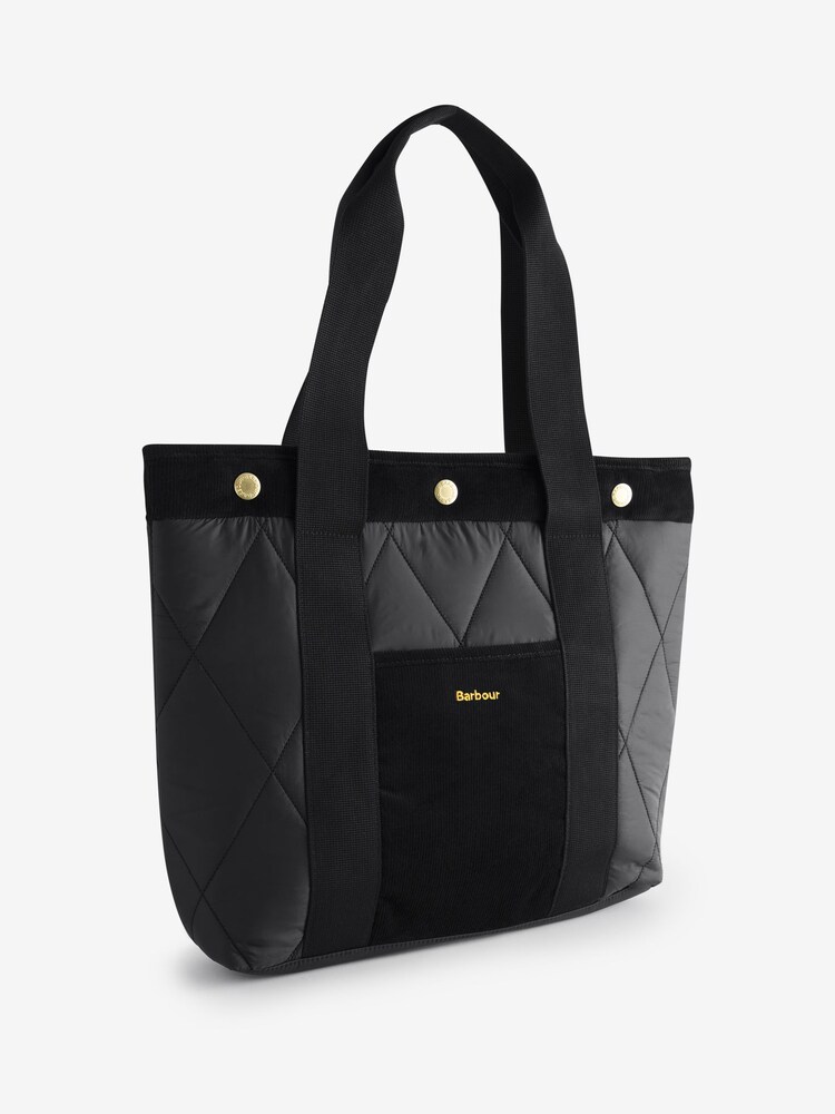 Barbour® Black Healy Quilted Tote Bag - Image 1 of 3