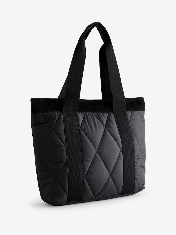 Barbour® Black Healy Quilted Tote Bag - Image 2 of 3