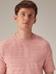 Coral Pink Textured T-Shirt - Image 1 of 9