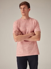 Coral Pink Textured T-Shirt - Image 2 of 9