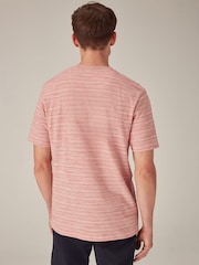 Coral Pink Textured T-Shirt - Image 5 of 9