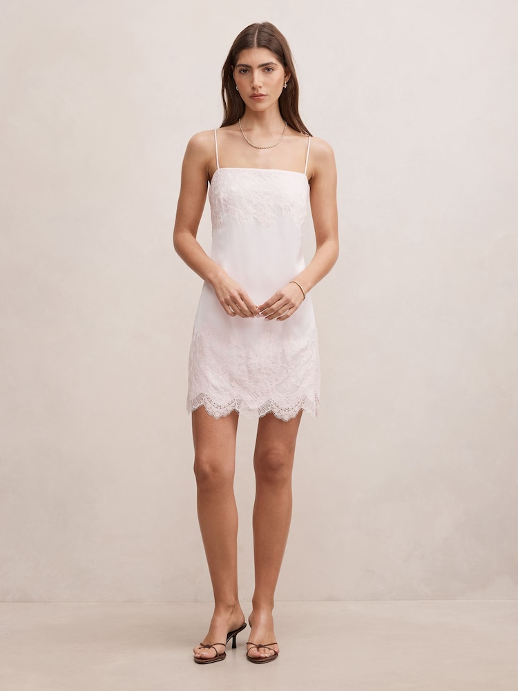 Forever New Pink Haven Lace Trim Mini Dress - Image 5 of 5 Forever New Pink Haven Lace Trim Mini Dress - Image 5 of 5