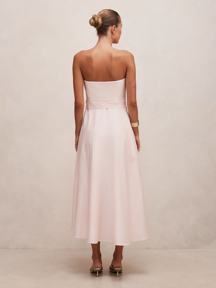 Forever New Pink Daniella Strapless Midi Dress - Image 2 of 4 Forever New Pink Daniella Strapless Midi Dress - Image 2 of 4