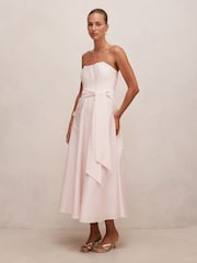 Forever New Pink Daniella Strapless Midi Dress - Image 4 of 4
