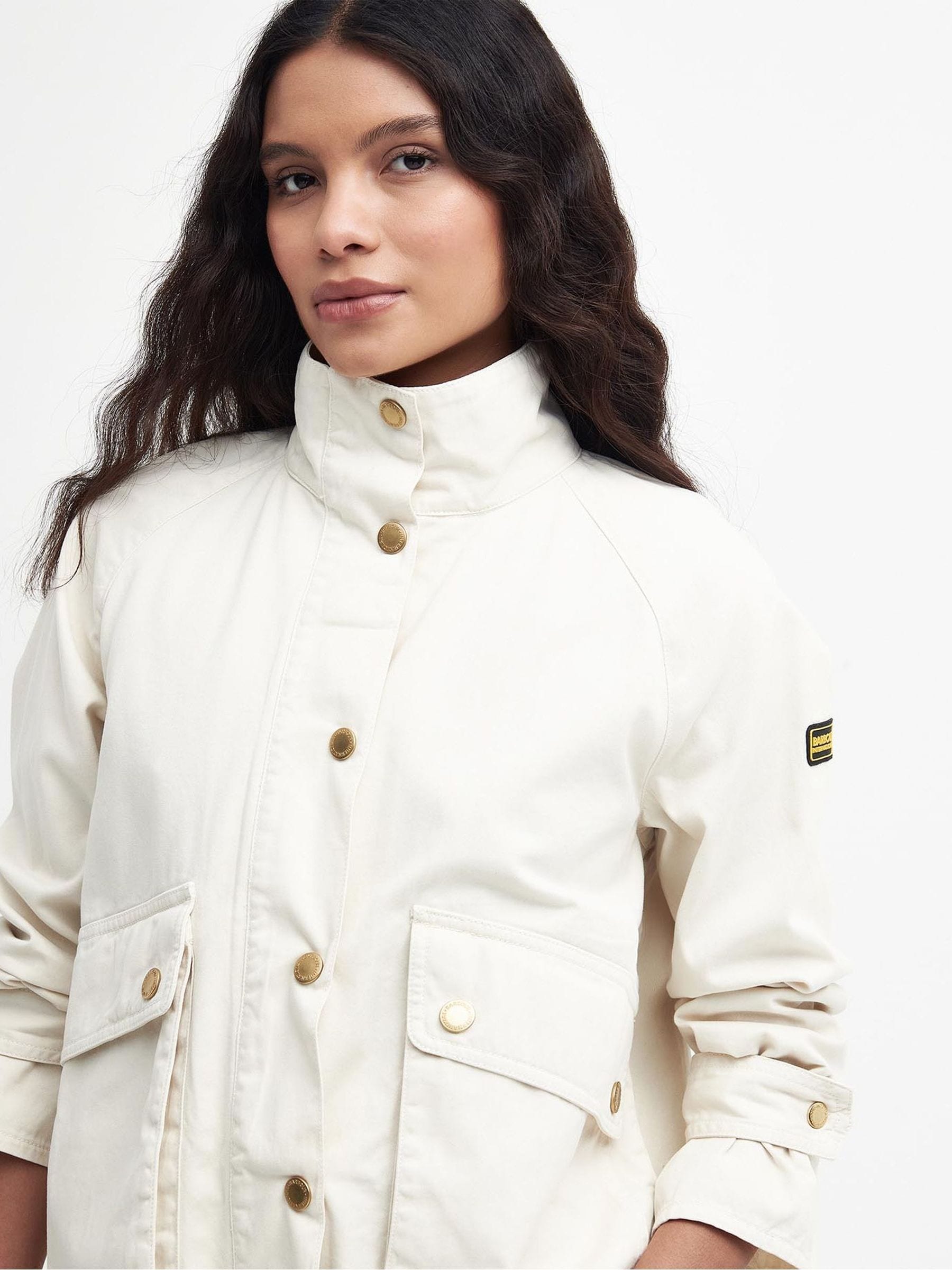Barbour casual jacket womens white discount