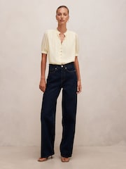 Forever New Yellow Leighton Short Sleeves Blouse - Image 5 of 5