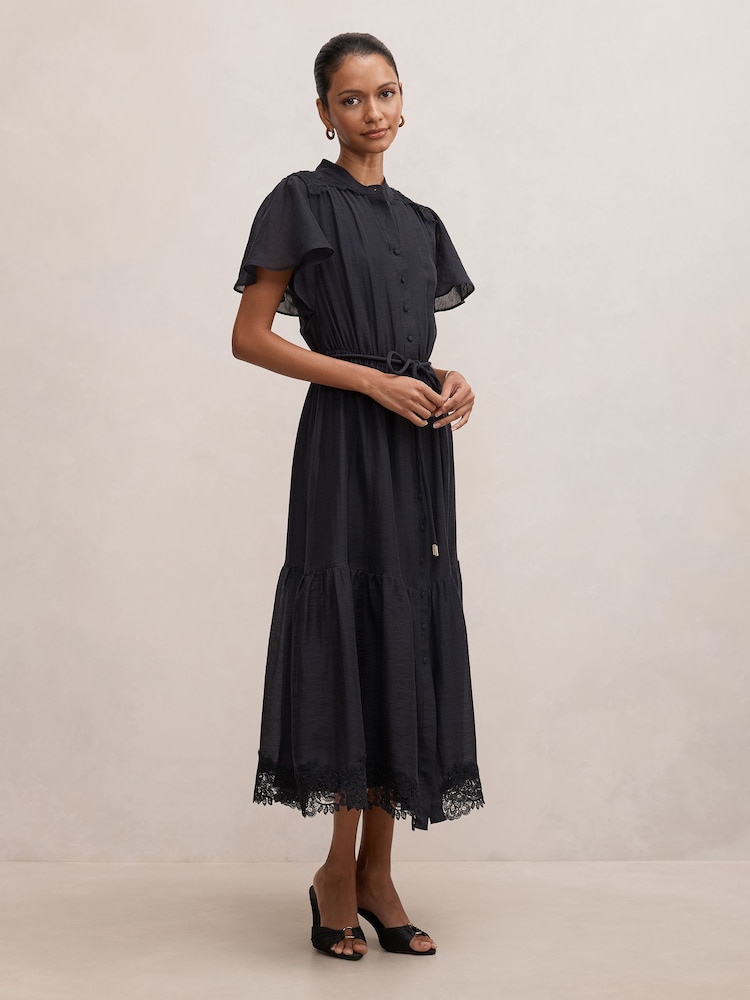 Forever New Harriet Petite Lace Midi Kleid mit Leinenanteil - Bild 4 von 4 Forever New Harriet Petite Lace Midi Kleid mit Leinenanteil - Bild 4 von 4