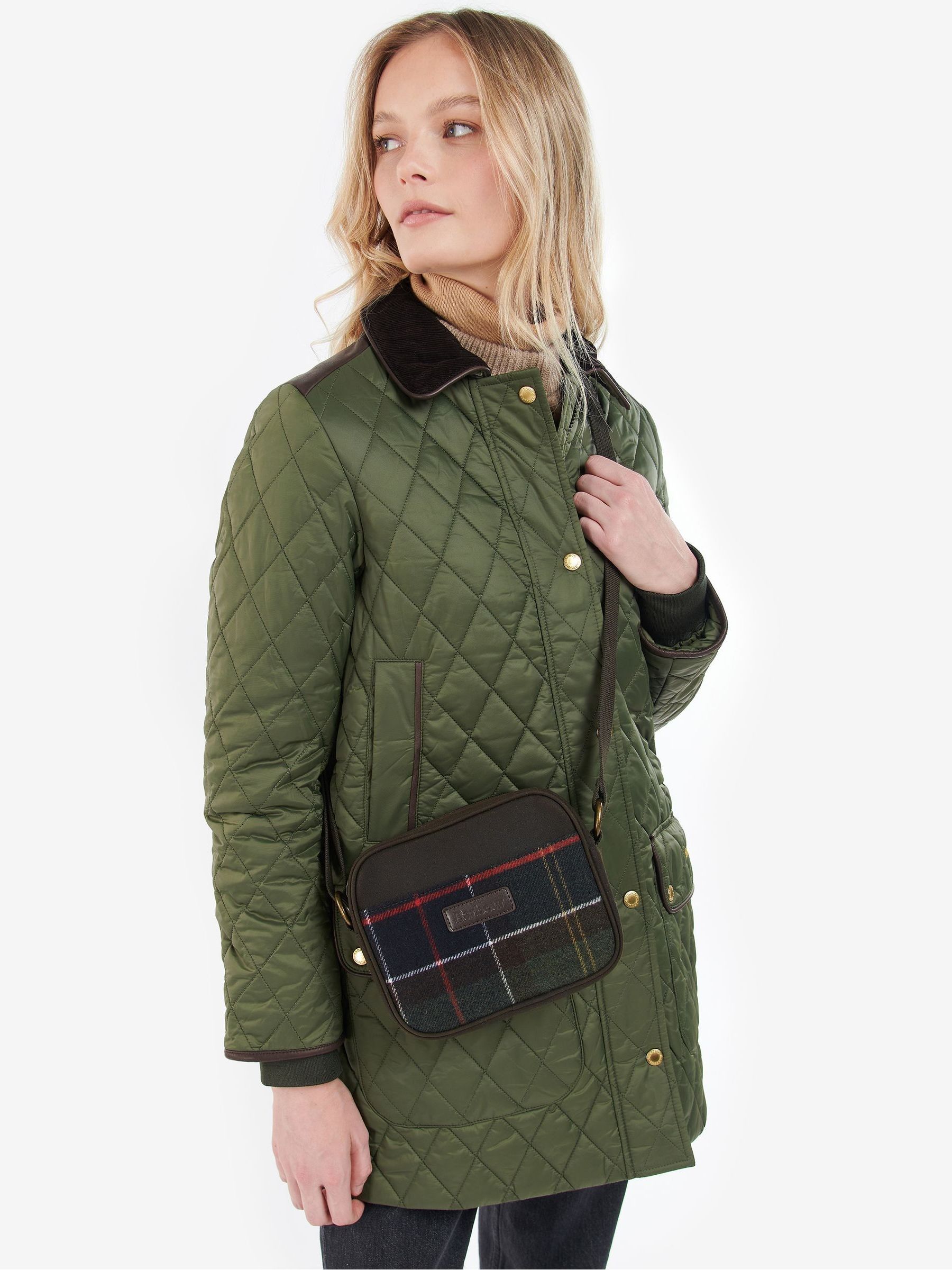 Barbour® Green Contin Tartan Check Cross-Body Bag - Image 2 of 9