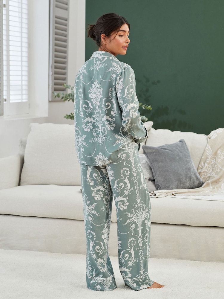 Vert - Laura Ashley - Josette - Pyjama boutonné - Image 3 of 9