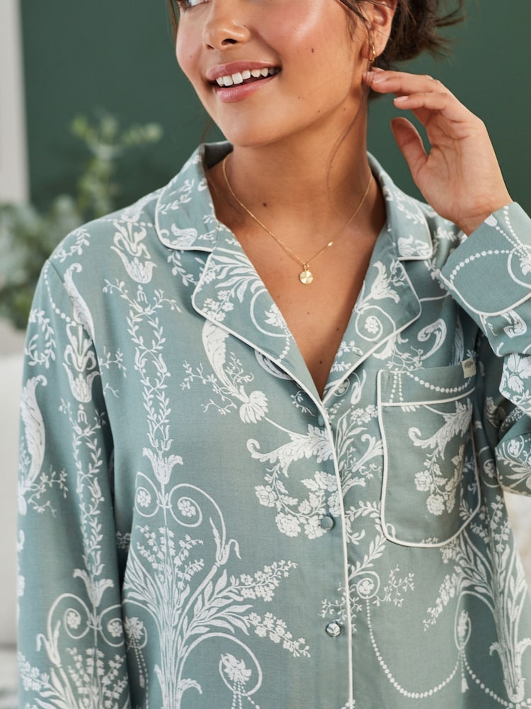 Vert - Laura Ashley - Josette - Pyjama boutonné - Image 4 of 9