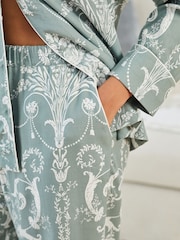 Laura Ashley Green Josette Button Through Pyjamas Set - Image 5 of 9