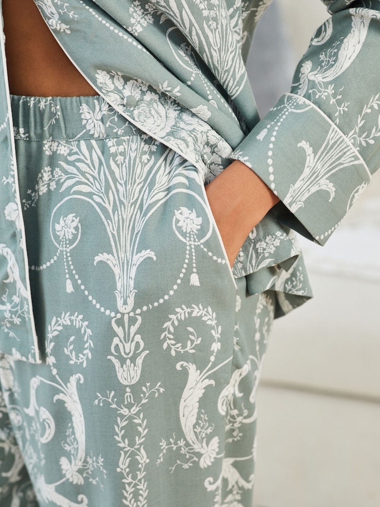 Vert - Laura Ashley - Josette - Pyjama boutonné - Image 5 of 9