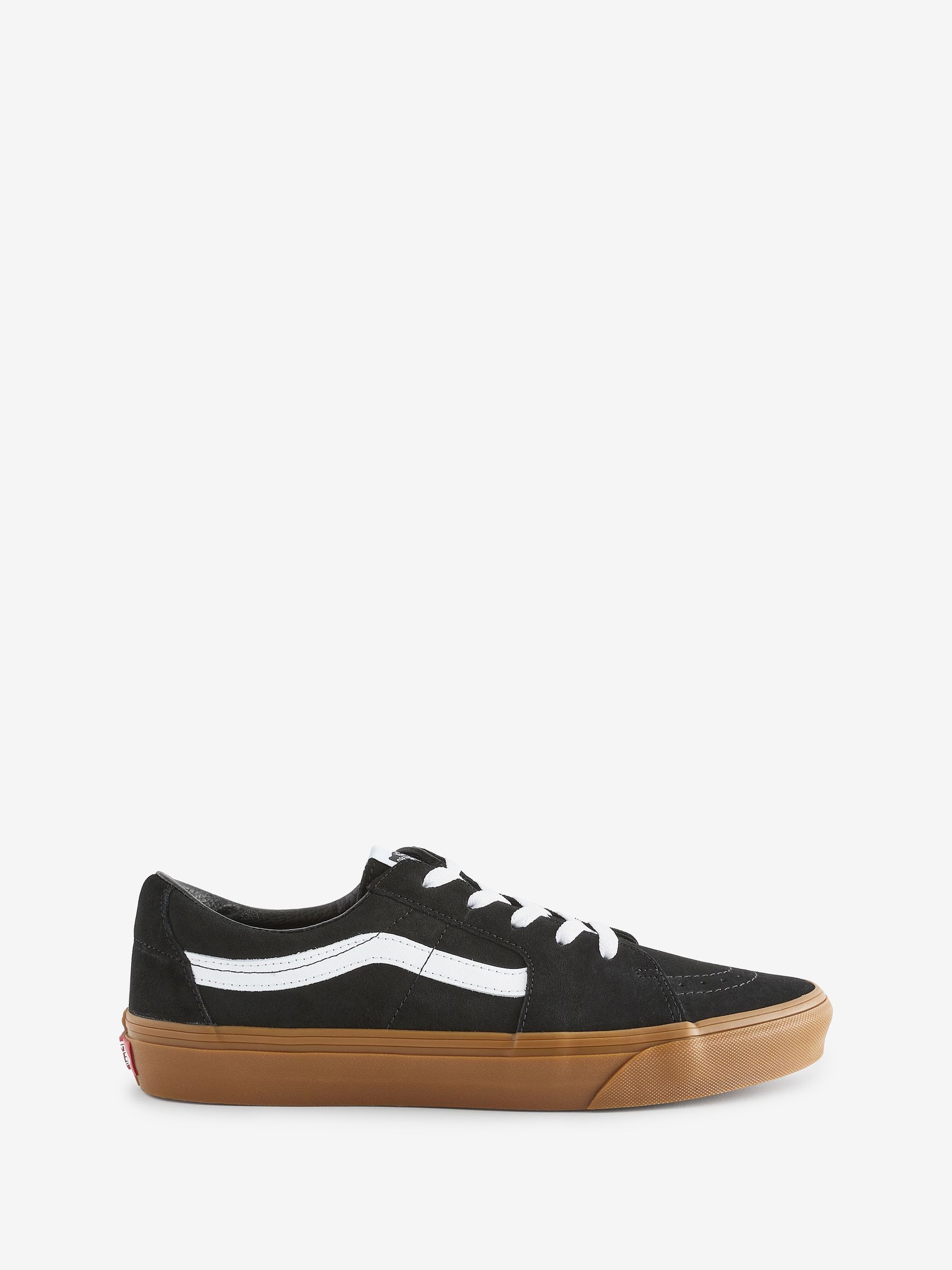 Black Brown Vans Mens SK8 Low Gum Sole Trainers