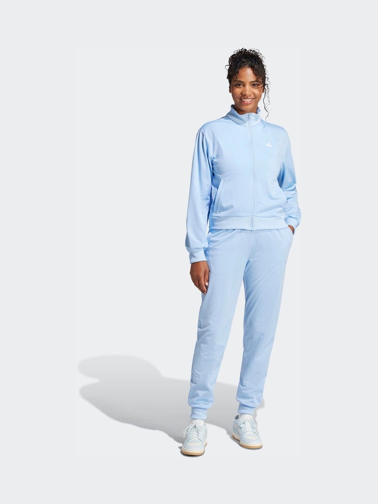 adidas Blue Essentials Feel Cosy Tracksuit - Image 1 of 8
