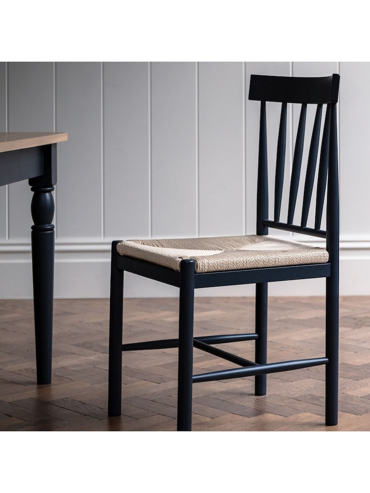 Gallery Home Meteor Navy Leroy Dining Chair Set of 2 - Image 2 of 8