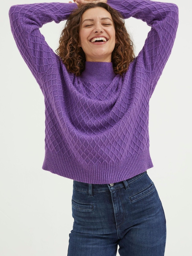 FatFace Purple Vicki Jumper - Image 1 of 5