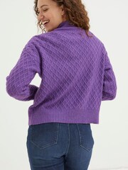 FatFace Purple Vicki Jumper - Image 3 of 5