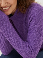FatFace Purple Vicki Jumper - Image 4 of 5