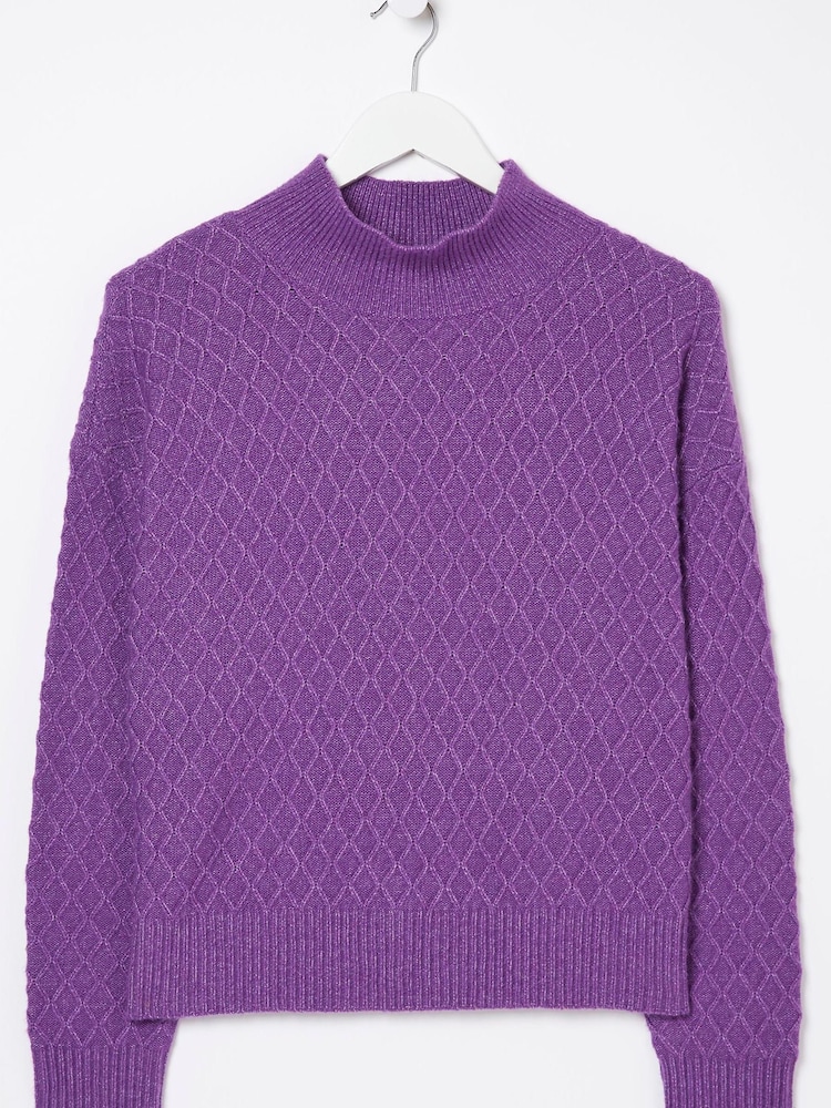 FatFace Purple Vicki Jumper - Image 5 of 5