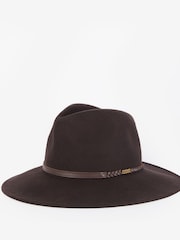 Barbour® Brown Tack Fedora 100% Cotton Hat - Image 1 of 3