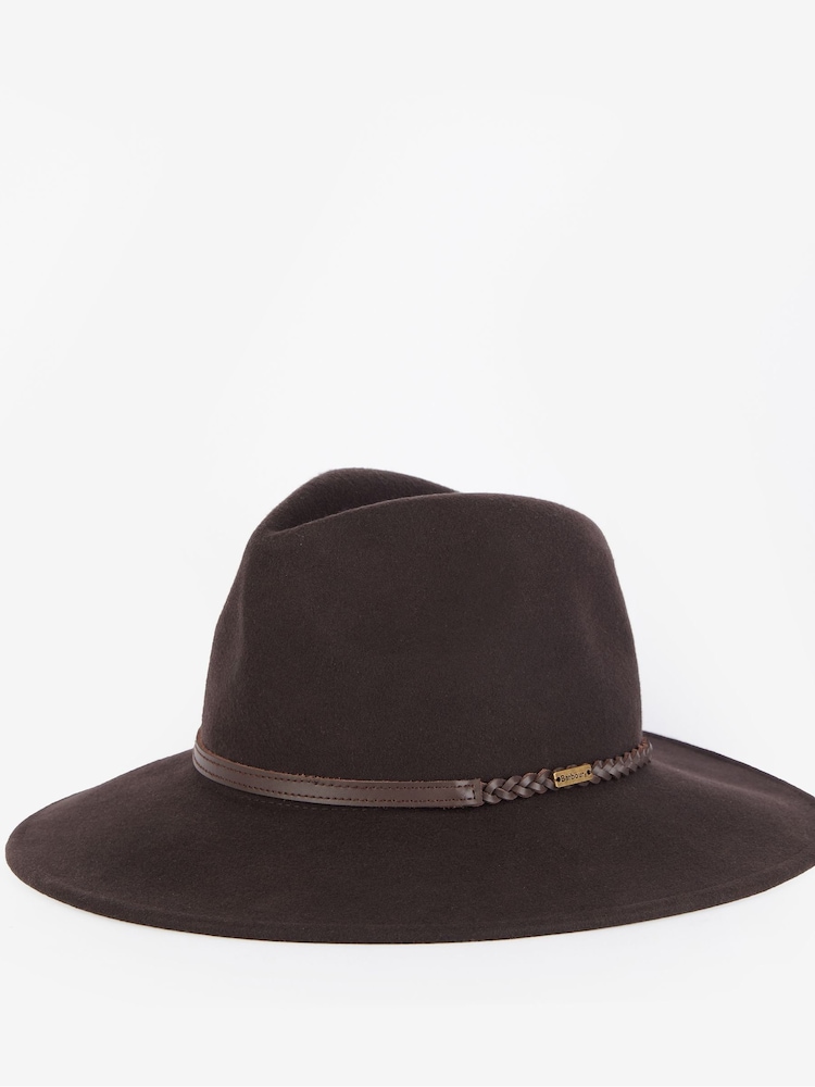 Barbour® Brown Tack Fedora 100% Cotton Hat - Image 1 of 3