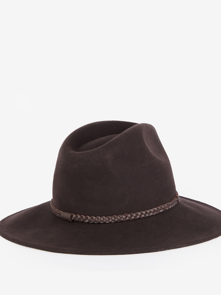 Barbour® Brown Tack Fedora 100% Cotton Hat - Image 2 of 3