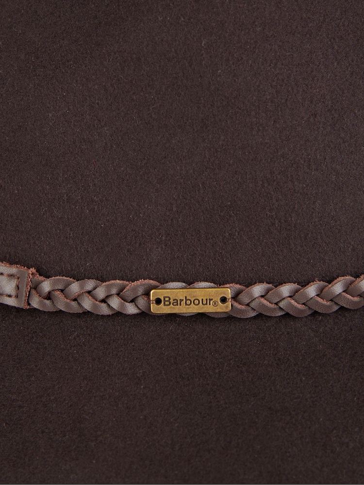 Barbour® Brown Tack Fedora 100% Cotton Hat - Image 3 of 3