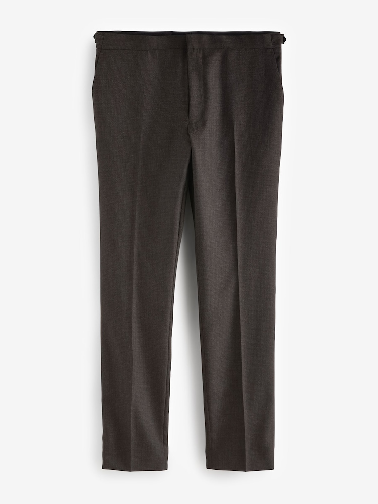 Braun - Schmale Passform - Textured Wool Suit Trousers - Image 5 of 9
