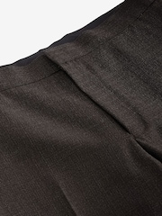Brown Slim Fit Textured Wool Suit Trousers - Image 6 of 9