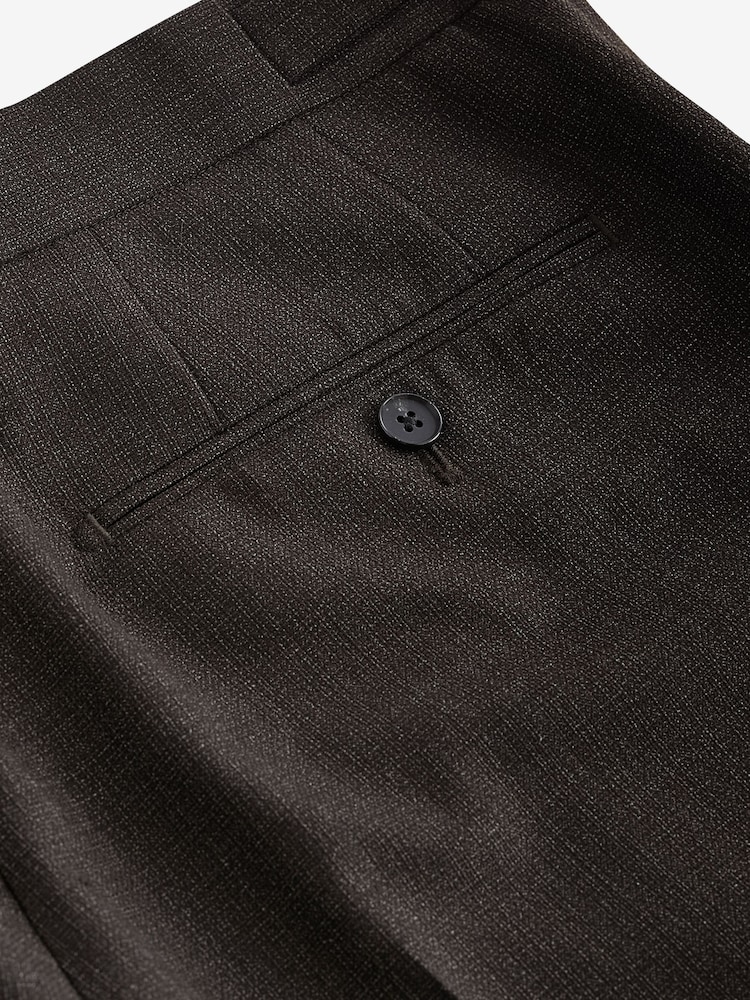Braun - Schmale Passform - Textured Wool Suit Trousers - Image 7 of 9