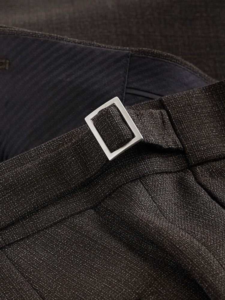 Braun - Schmale Passform - Textured Wool Suit Trousers - Image 8 of 9