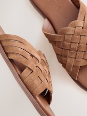 Tan Brown Standard/Wide Fit Forever Comfort® Weave Mule Sandals - Image 5 of 5