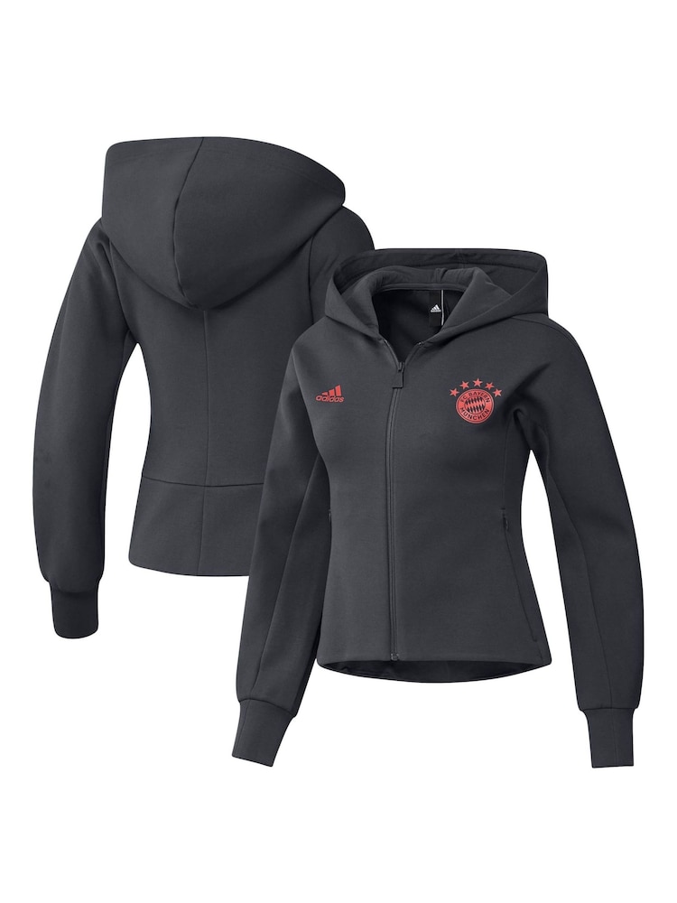 adidas Grey FC Bayern European Anthem Jacket Womens - Image 1 of 3