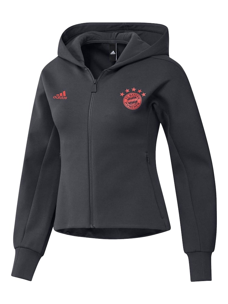 adidas Grey FC Bayern European Anthem Jacket Womens - Image 2 of 3