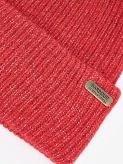 Barbour® International Red Callie Beanie Hat - Image 3 of 4
