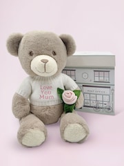 Babyblooms Mum To Be  Frankie Bear Soft Toy and Baby Rosebud Socks - Love You - Image 1 of 6