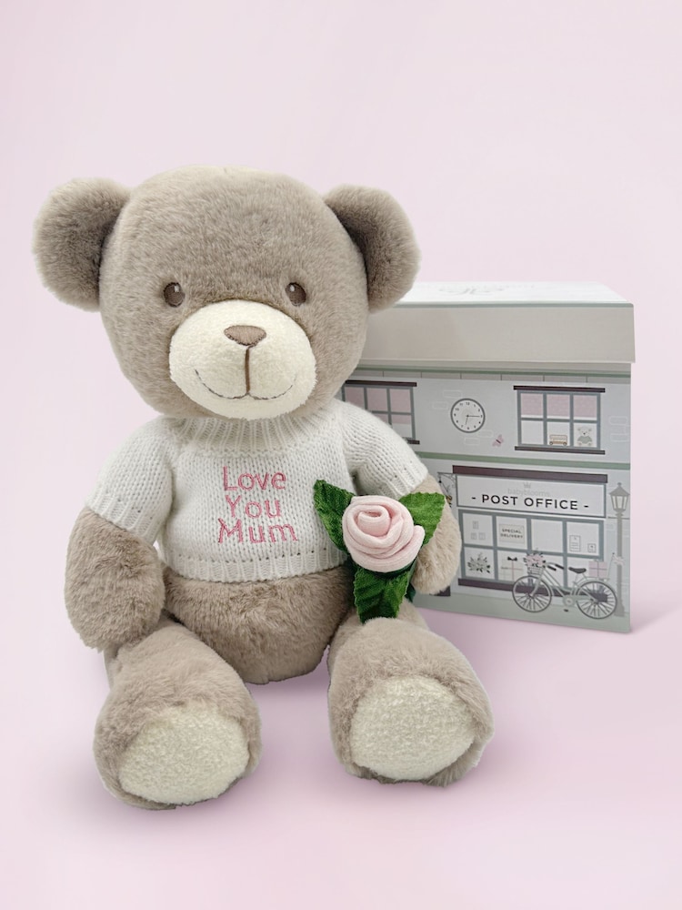 Babyblooms Mum To Be  Frankie Bear Soft Toy and Baby Rosebud Socks - Love You - Image 1 of 6