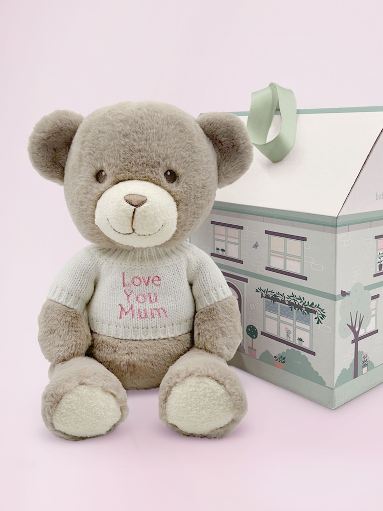 Babyblooms Mum To Be  Frankie Bear Soft Toy and Baby Rosebud Socks - Love You - Image 2 of 6