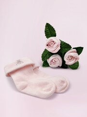 Babyblooms Mum To Be  Frankie Bear Soft Toy and Baby Rosebud Socks - Love You - Image 4 of 6