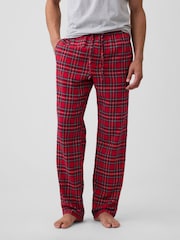 Rot - Relaxed Flannel Pyjama Bottoms - Bild 1 von 4