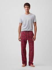 Rot - Relaxed Flannel Pyjama Bottoms - Bild 3 von 4