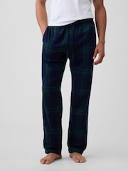 Marineblau/blau - Relaxed Flannel Pyjama Bottoms - Bild 1 von 4