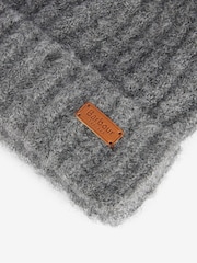 Barbour® Grey Saltburn Knit Beanie Hat and Chunky Tartan Scarf Boxed Gift Set - Image 6 of 6